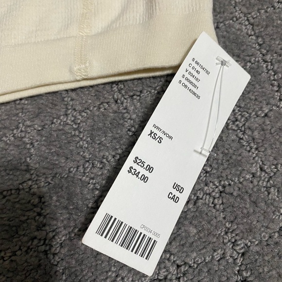 Out From Under Lucky Seamless Asymmetrical Bra Top NWT Size XS/S - Ivory - Picture 9 of 9